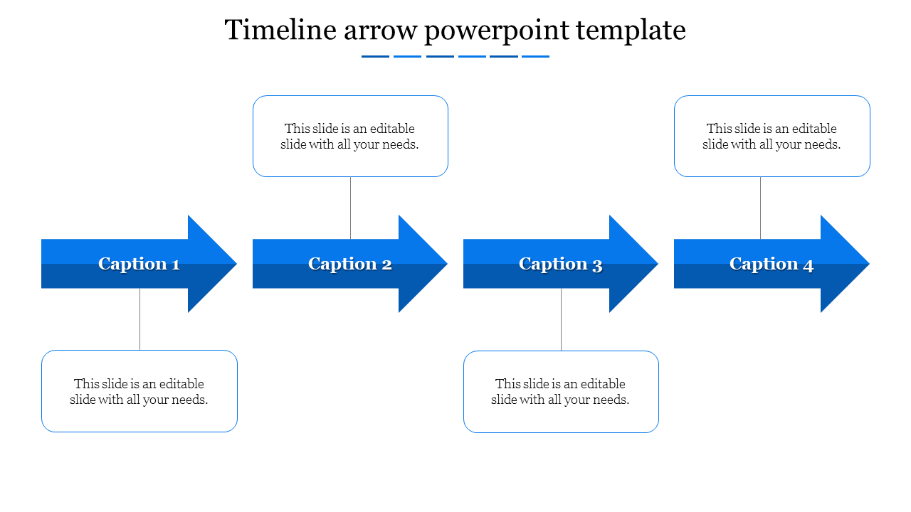 timeline arrow powerpoint template-Blue